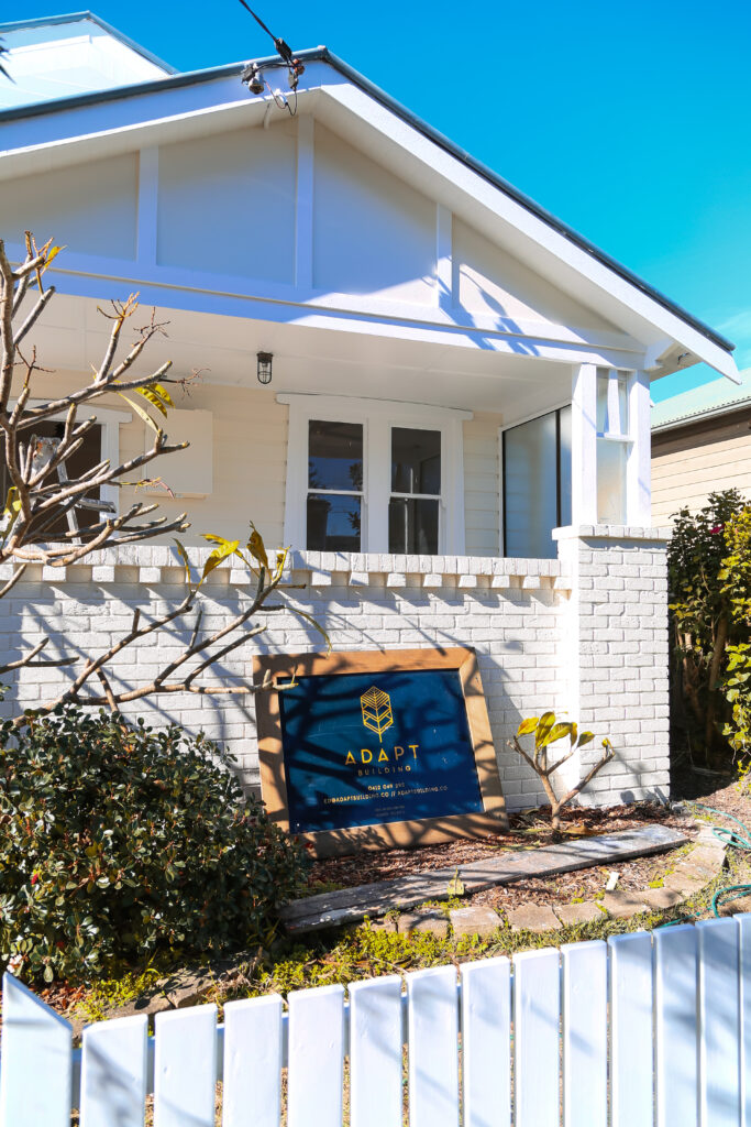 Front facade of a newly extended family home in Newcastle